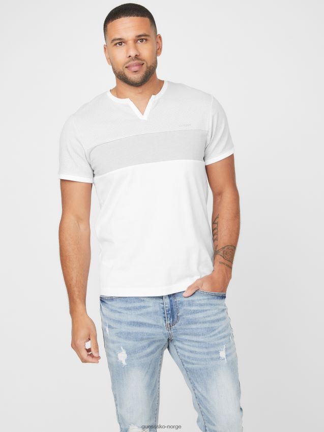 Guess franz slitt t-skjorte i ren hvit Ren hvit menn F0LJ808475