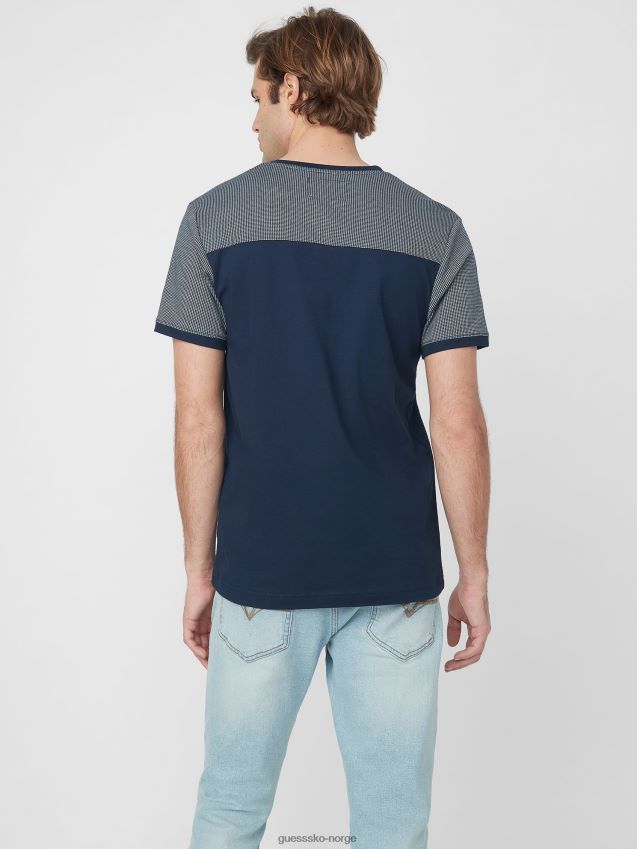 Guess franz slitte t-skjorte blå blå menn F0LJ808526
