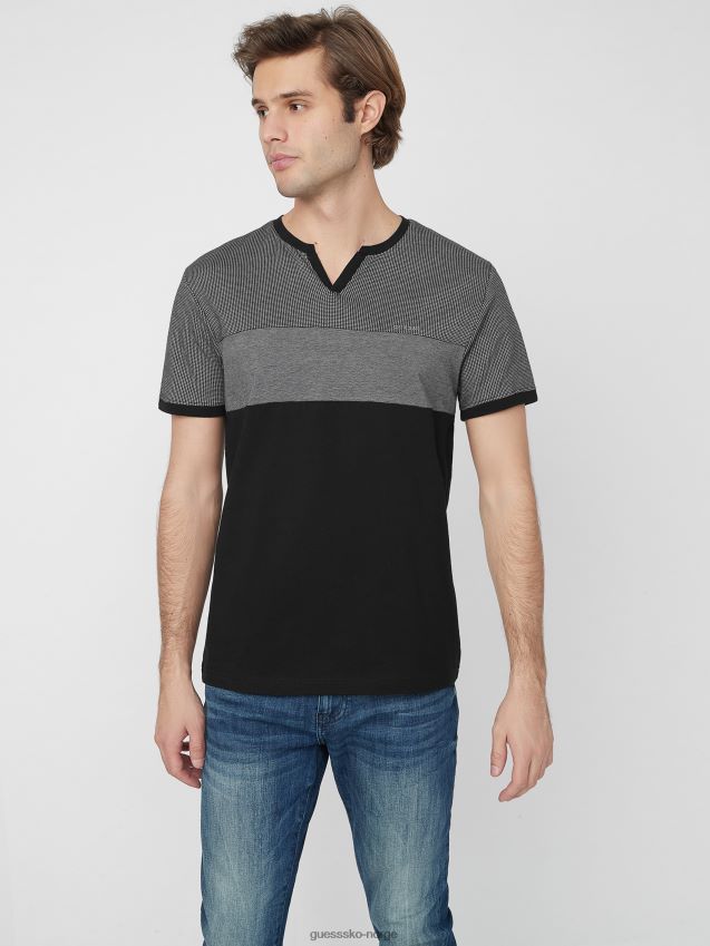 Guess franz slitte-t-skjorte kulsort kulsvart menn F0LJ808505