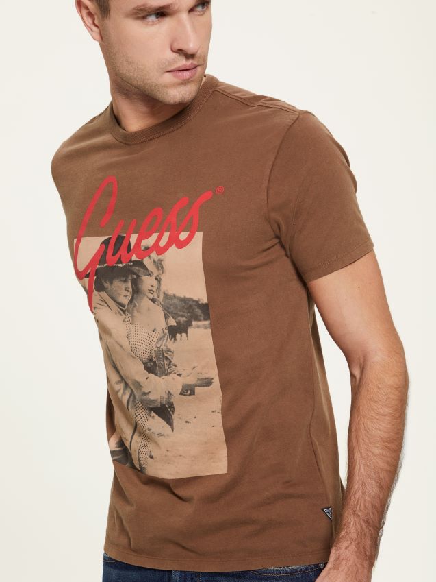 Guess garrafa multi ikonisk foto-t-skjorte garrafa multi menn F0LJ8010824