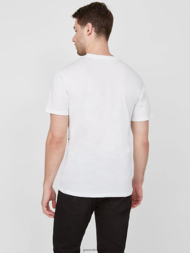 Guess griffin tiger t-skjorte ren hvit Ren hvit menn F0LJ808295