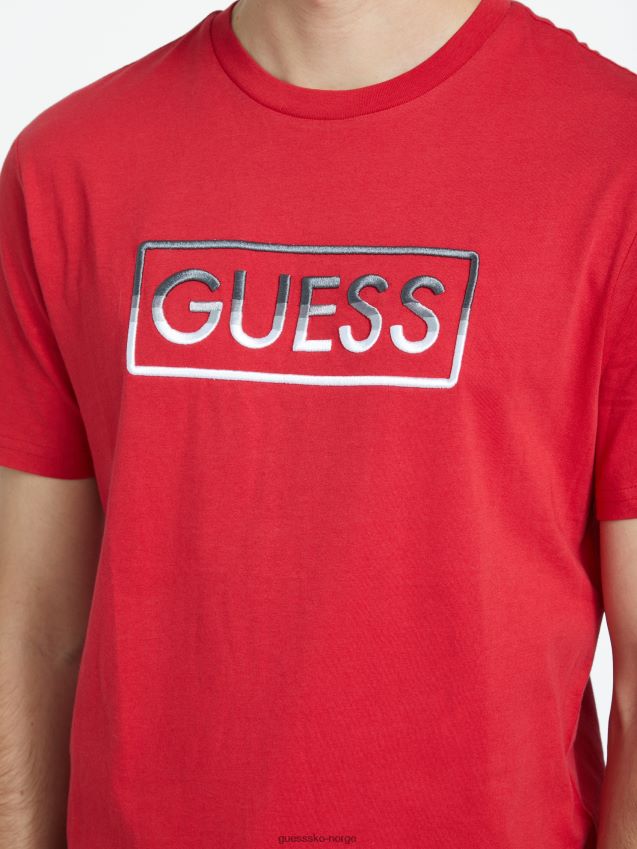 Guess hartley logo t-skjorte varsity rød varsity rød menn F0LJ808319