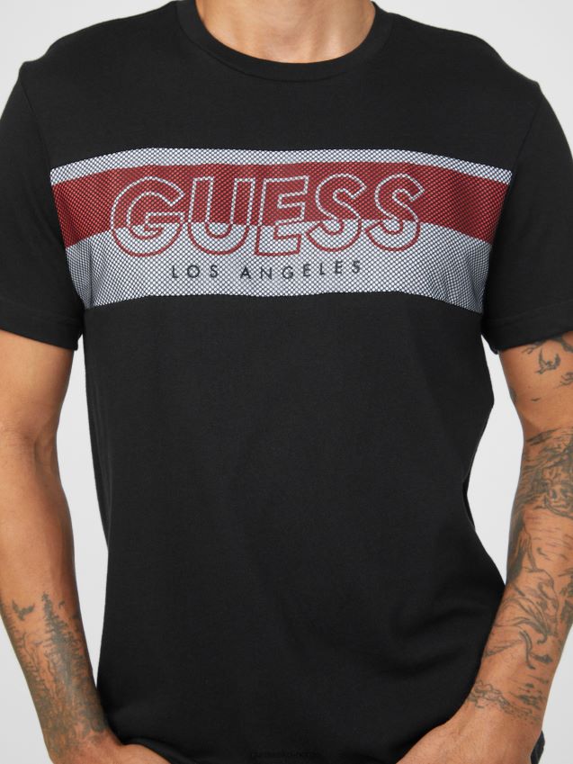 Guess jet black arda logo t-skjorte kulsvart menn F0LJ808237