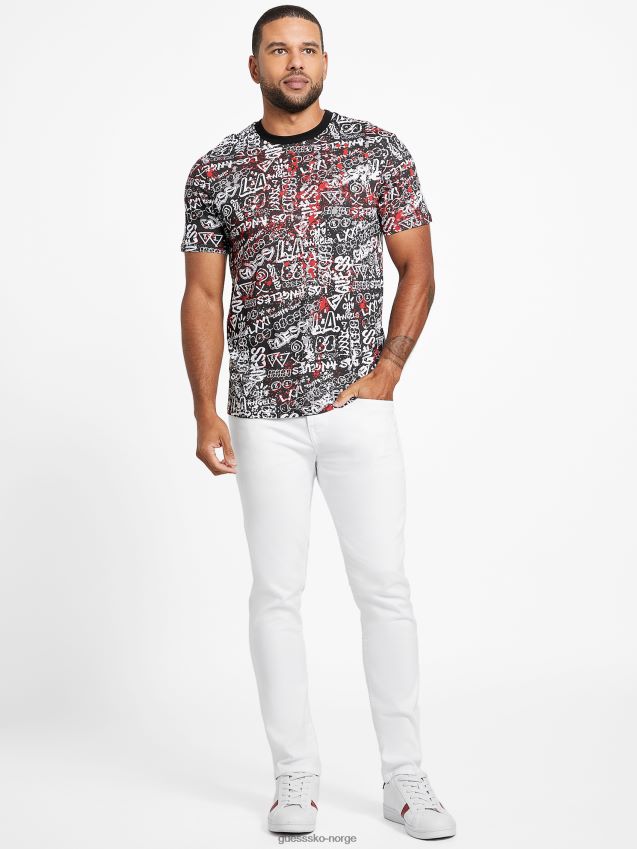 Guess jet black jael t-skjorte kulsvart menn F0LJ808211