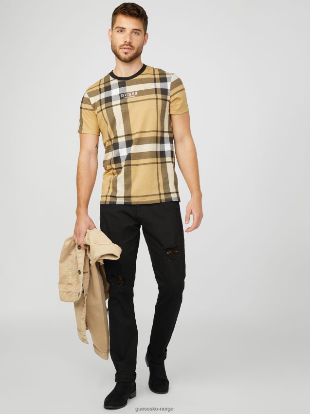 Guess jet black multi hertz t-skjorte jet black multi menn F0LJ808432