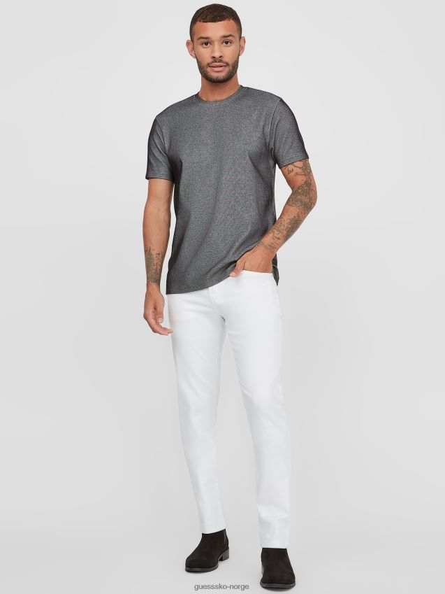 Guess jet black russle ribbet t-skjorte kulsvart menn F0LJ808330