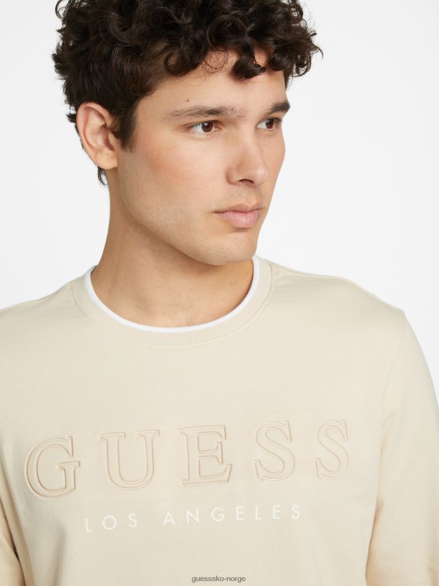 Guess kalico logo langermet t-skjorte chino chino menn F0LJ808203