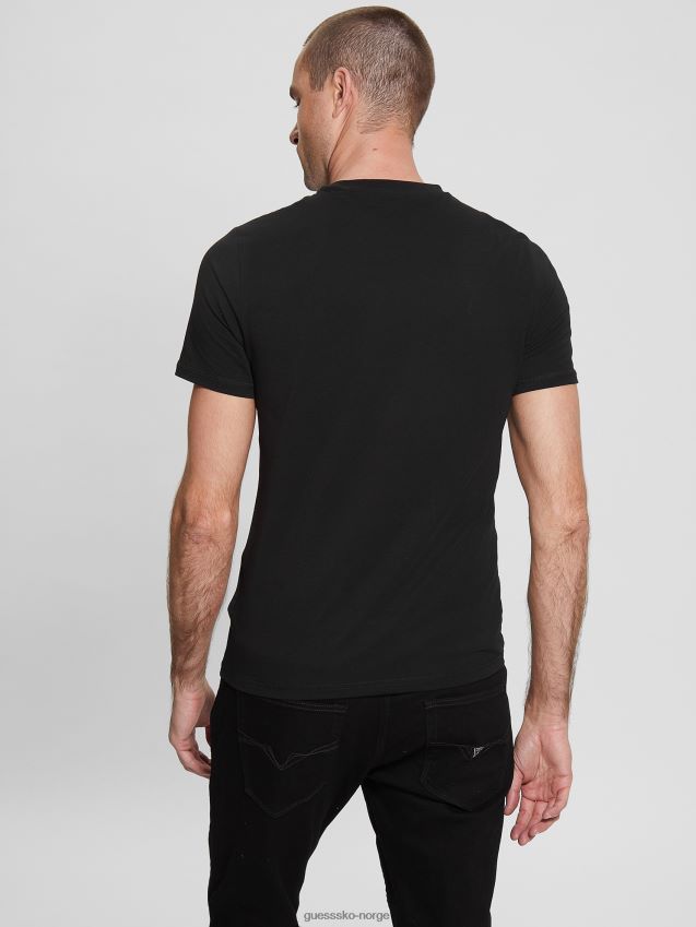 Guess øko aidy t-skjorte kulsort kulsvart menn F0LJ8010354