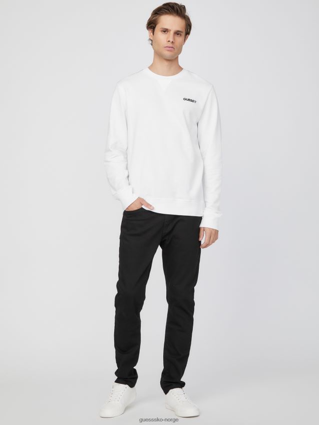 Guess øko langermet t-skjorte ren hvit Ren hvit menn F0LJ808328