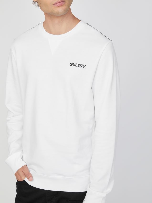 Guess øko langermet t-skjorte ren hvit Ren hvit menn F0LJ808328