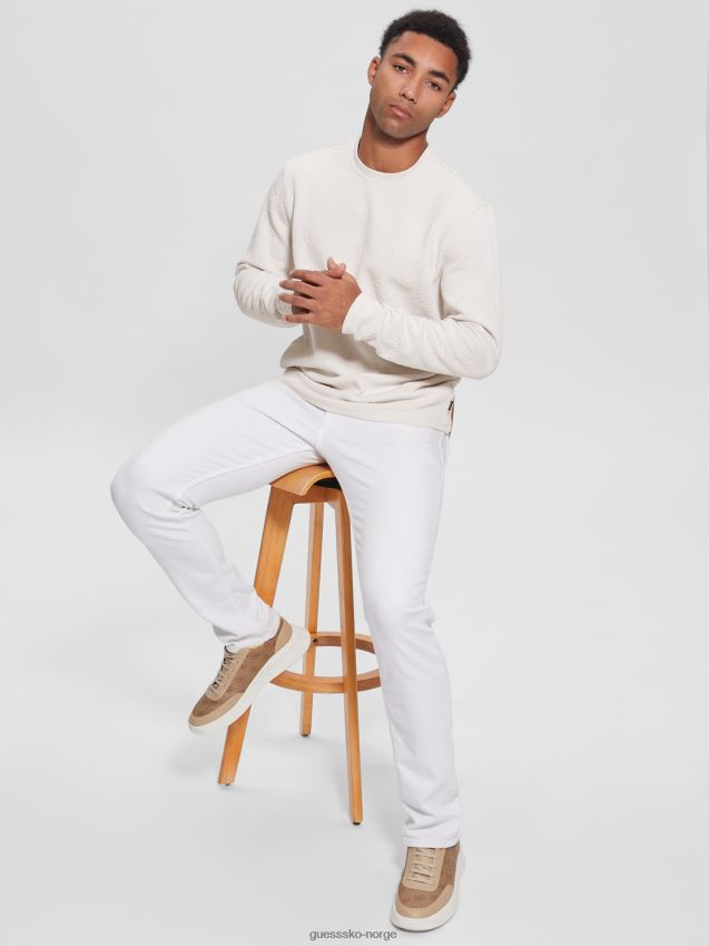 Guess øko logo jacquard langermet t-skjorte peon jacquard ston gjett peon jacquard ston menn F0LJ8010401