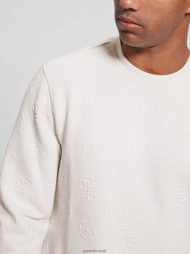 Guess øko logo jacquard langermet t-skjorte peon jacquard ston gjett peon jacquard ston menn F0LJ8010401