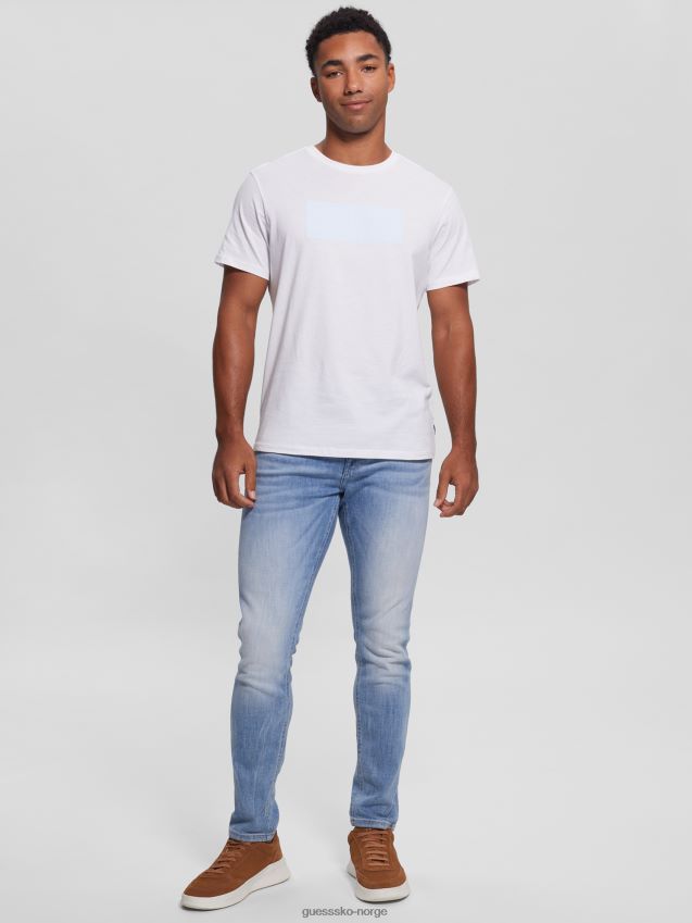 Guess øko-logo-t-skjorte i ren hvit Ren hvit menn F0LJ8010797