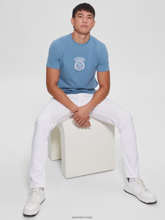 Guess øko semyon tee parisisk tak blå parisisk tak blå menn F0LJ8010773