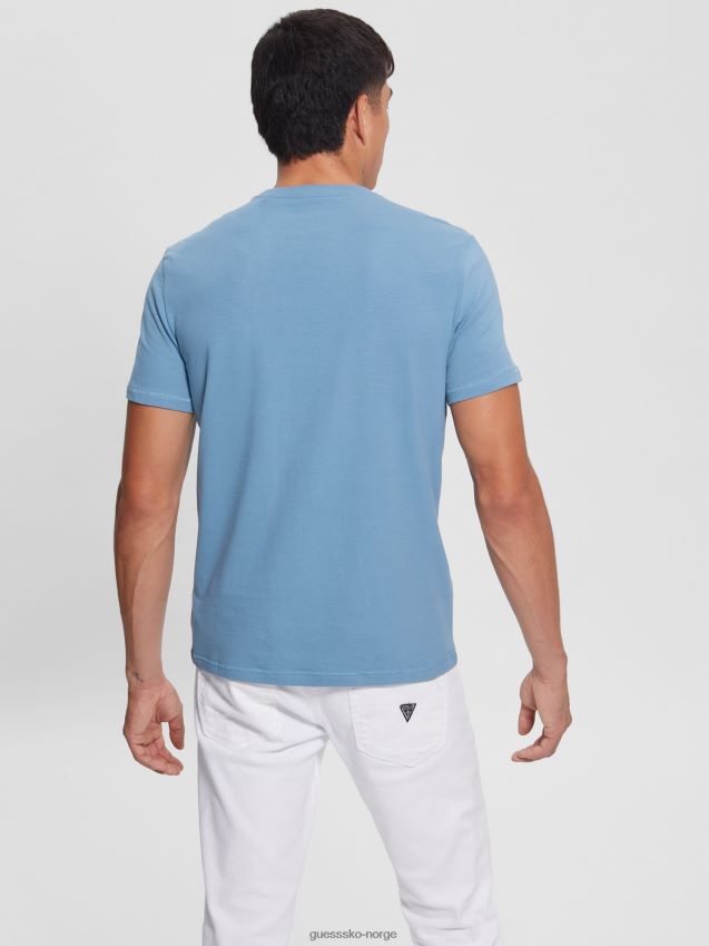 Guess øko semyon tee parisisk tak blå parisisk tak blå menn F0LJ8010773