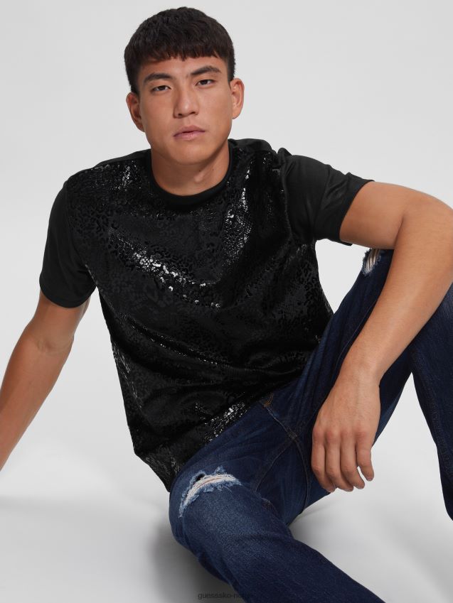 Guess kolsvart alameda slanget-skjorte kulsvart menn F0LJ8010561