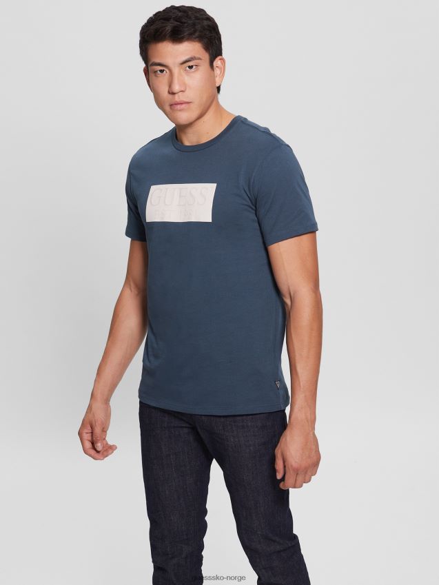 Guess konstellasjon blå øko-logo-t-skjorte stjernebilde blå menn F0LJ8010788