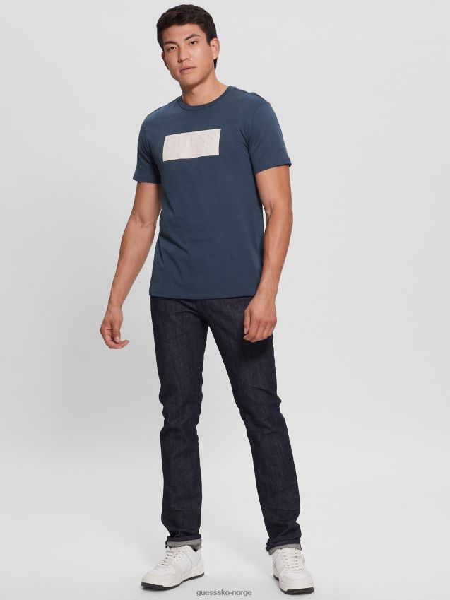 Guess konstellasjon blå øko-logo-t-skjorte stjernebilde blå menn F0LJ8010788