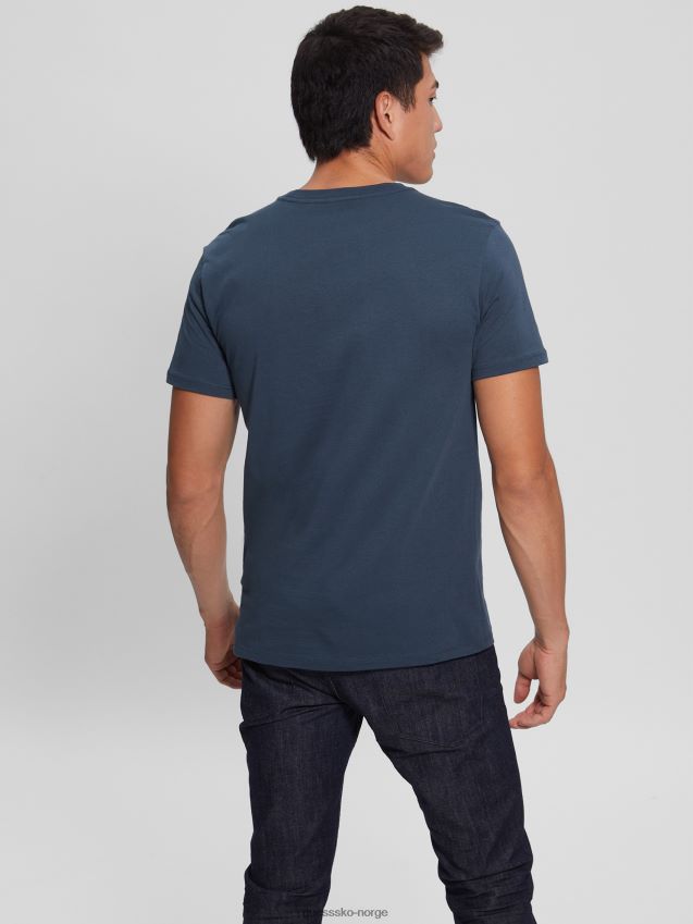 Guess konstellasjon blå øko-logo-t-skjorte stjernebilde blå menn F0LJ8010788