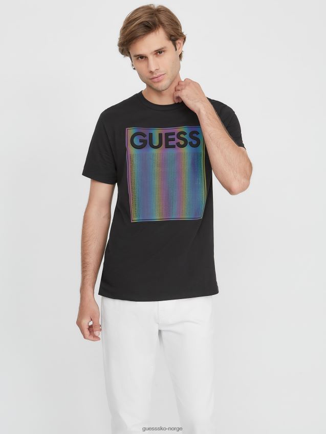 Guess kulsort øko ganas logo-t-skjorte kulsvart menn F0LJ808010