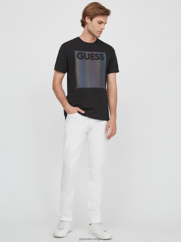 Guess kulsort øko ganas logo-t-skjorte kulsvart menn F0LJ808010