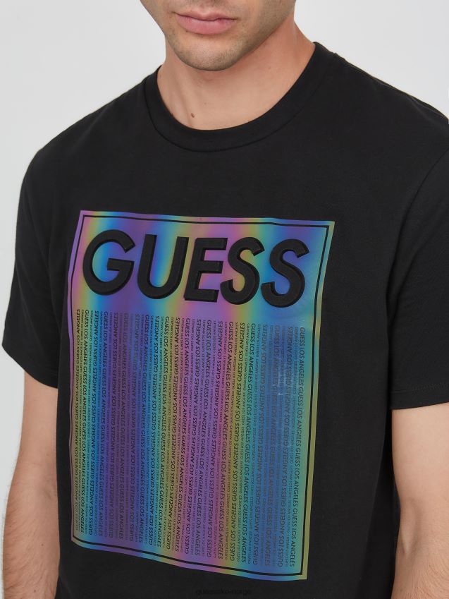 Guess kulsort øko ganas logo-t-skjorte kulsvart menn F0LJ808010