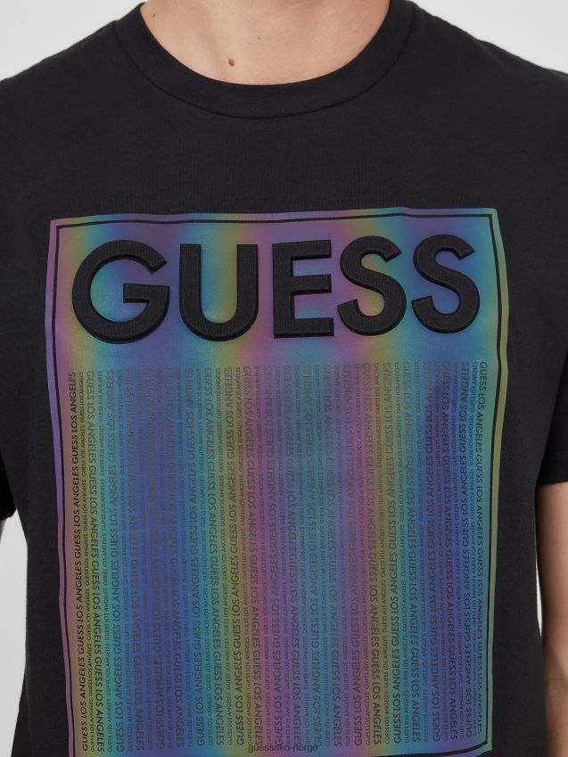 Guess kulsort øko ganas logo-t-skjorte kulsvart menn F0LJ808010
