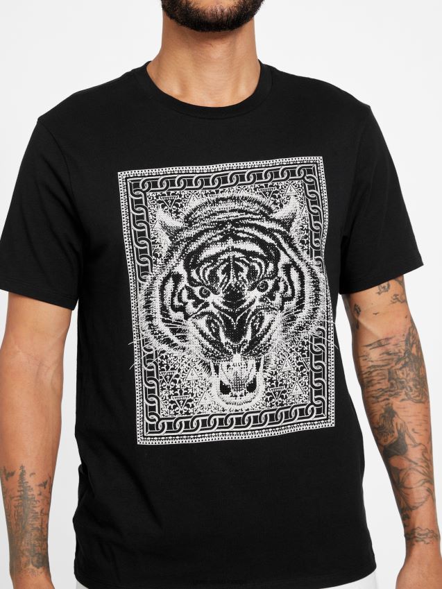 Guess kulsort øko kobbs t-skjorte med rund hals kulsvart menn F0LJ808147