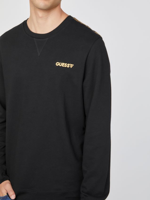 Guess kulsort øko-langermet t-skjorte kulsvart menn F0LJ808297