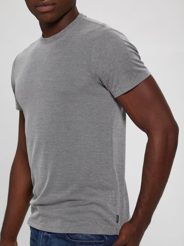 Guess kulsort multi calum jersey t-skjorte jet black multi menn F0LJ8010526