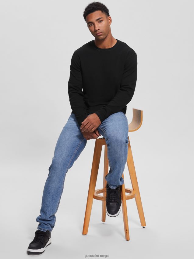 Guess kulsort skyler langermet t-skjorte kulsvart menn F0LJ8010567