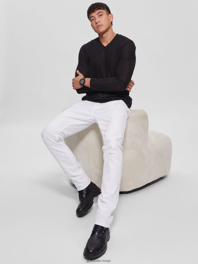 Guess lager v-hals strikket t-skjorte kulsort kulsvart menn F0LJ8010374