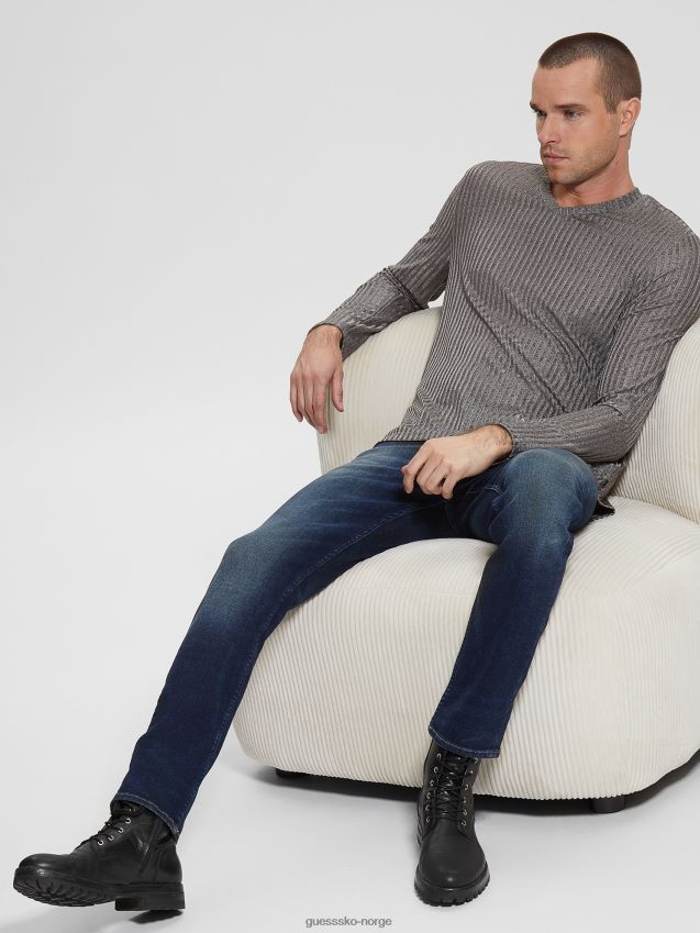 Guess lager v-hals strikket t-skjorte steingrå multi steingrå multi menn F0LJ8010377