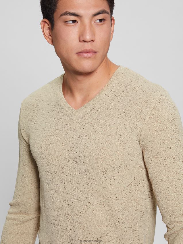 Guess langermet gasbind tee cemento cemento menn F0LJ8010365