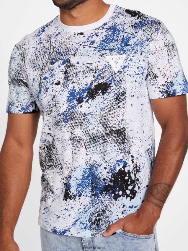 Guess leo fashion crewneck t-skjorte ren hvit Ren hvit menn F0LJ808421