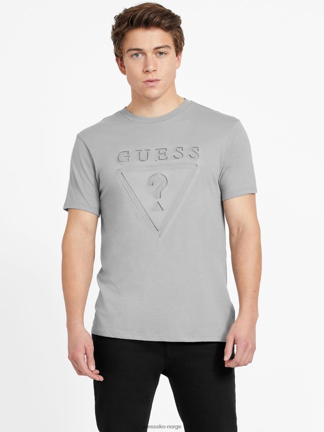 Guess logo crewneck t-skjorte grå magnet grå magnet menn F0LJ808283