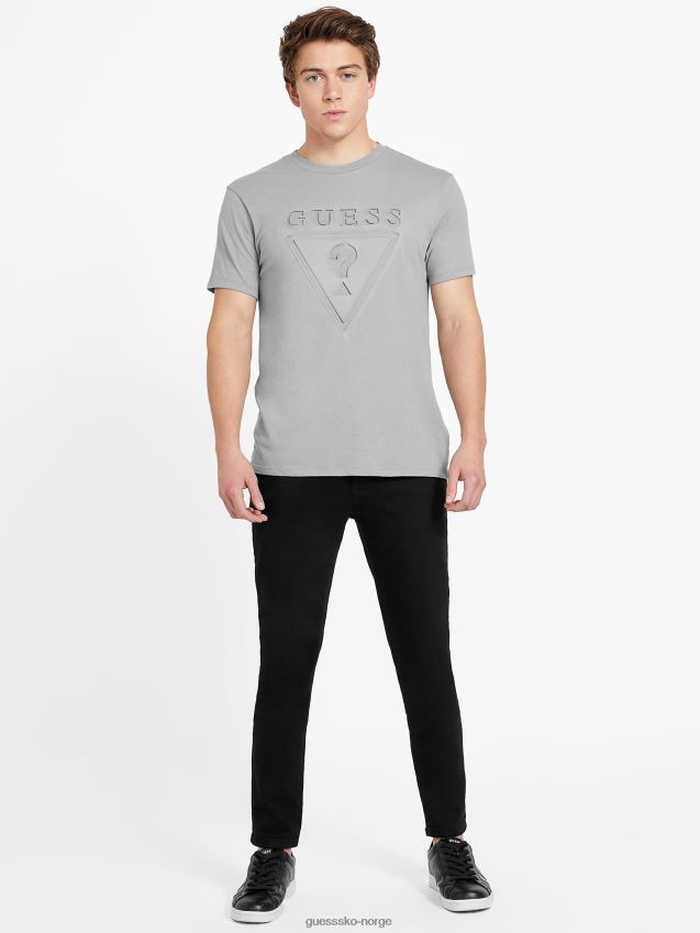 Guess logo crewneck t-skjorte grå magnet grå magnet menn F0LJ808283