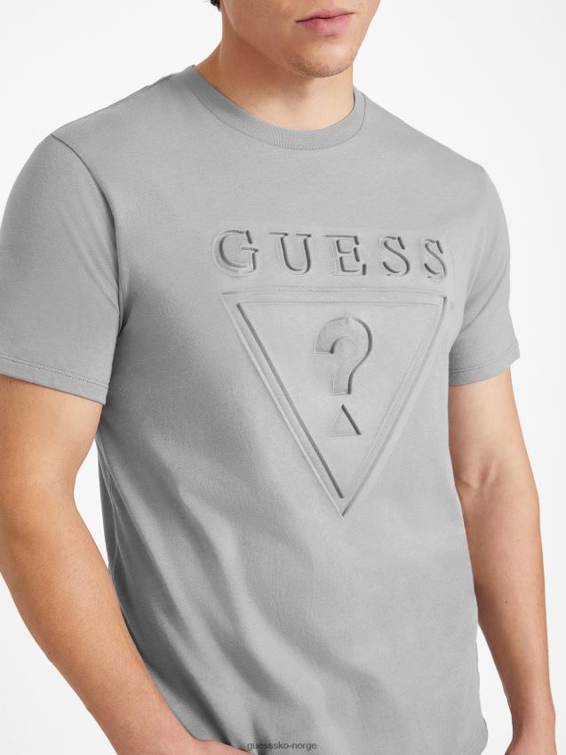 Guess logo crewneck t-skjorte grå magnet grå magnet menn F0LJ808283