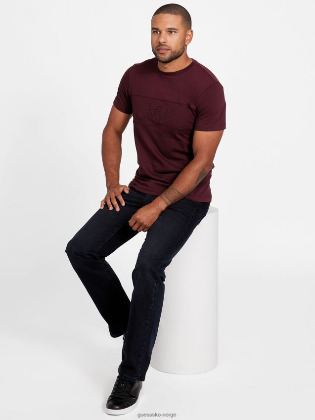 Guess marmont rød motzy logo t-skjorte med rund hals marmont rød menn F0LJ808091