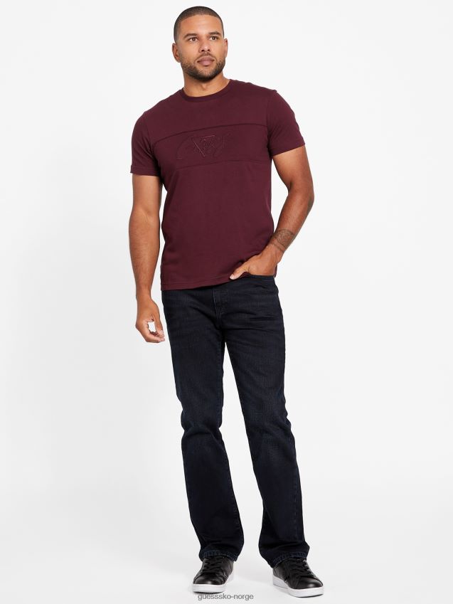 Guess marmont rød motzy logo t-skjorte med rund hals marmont rød menn F0LJ808091