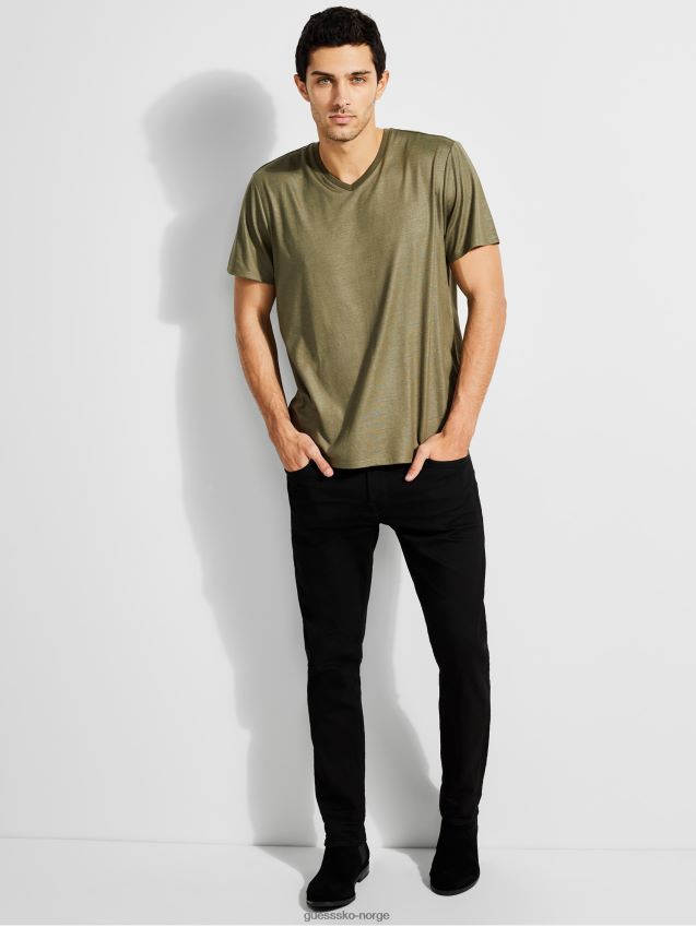 Guess mason v-hals t-skjorte army oliven hær oliven menn F0LJ8010582