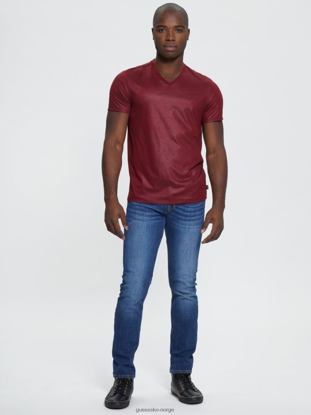 Guess mason yoke v-hals tee vino vino menn F0LJ8010528