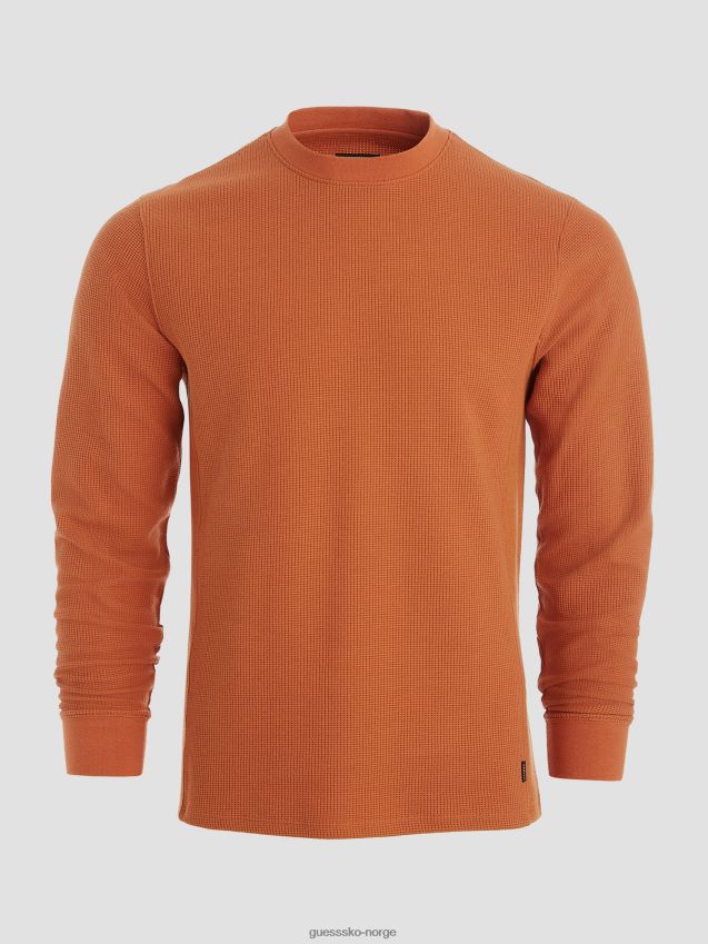 Guess mesa myles vaffel langermet t-skjorte mesa menn F0LJ8010502