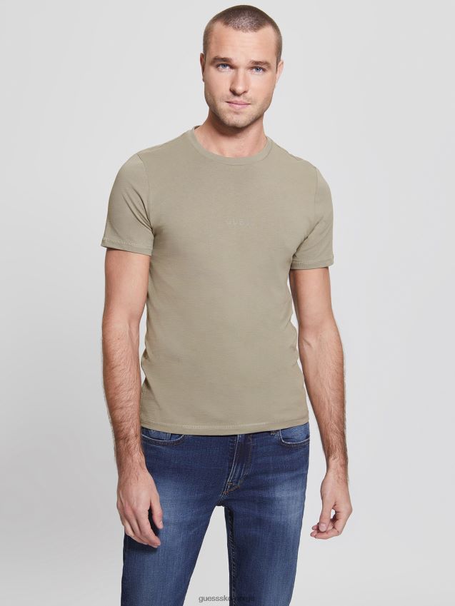 Guess mosegrønn øko aidy t-skjorte mosegrønn menn F0LJ8010591