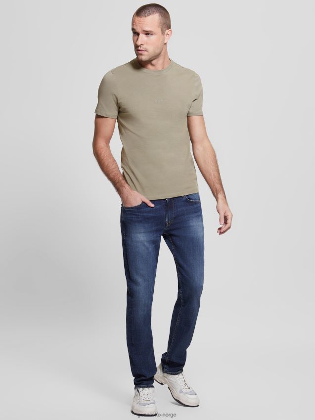 Guess mosegrønn øko aidy t-skjorte mosegrønn menn F0LJ8010591