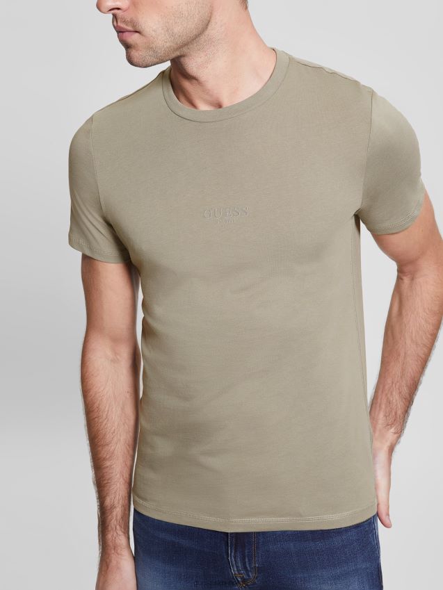 Guess mosegrønn øko aidy t-skjorte mosegrønn menn F0LJ8010591