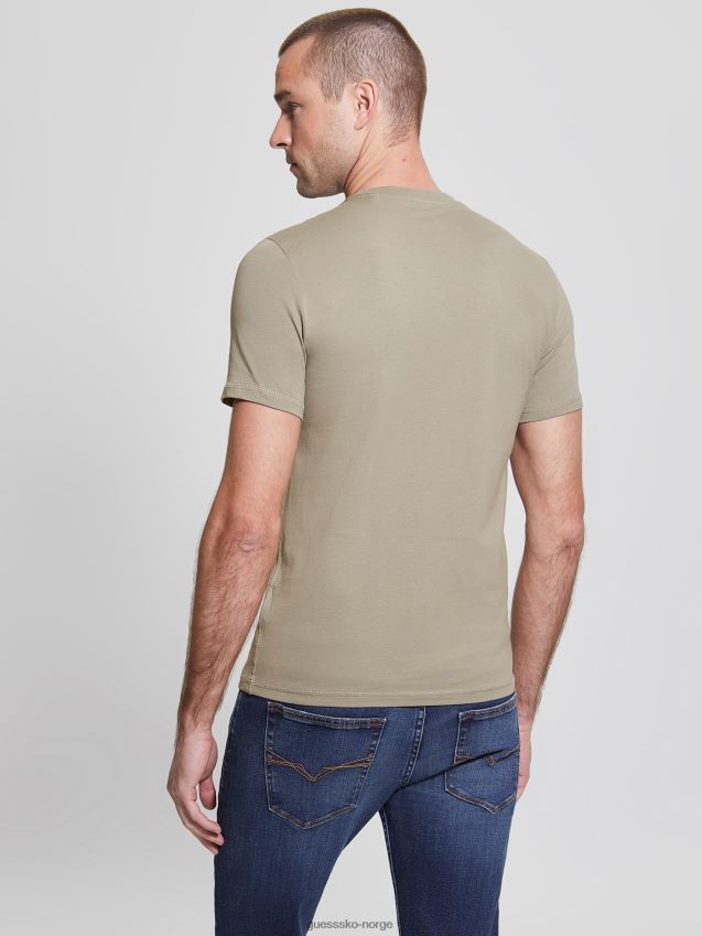 Guess mosegrønn øko aidy t-skjorte mosegrønn menn F0LJ8010591