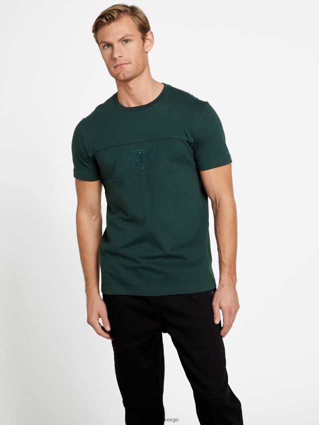 Guess motzy logo crewneck tee alpine grove alpin lund menn F0LJ808146