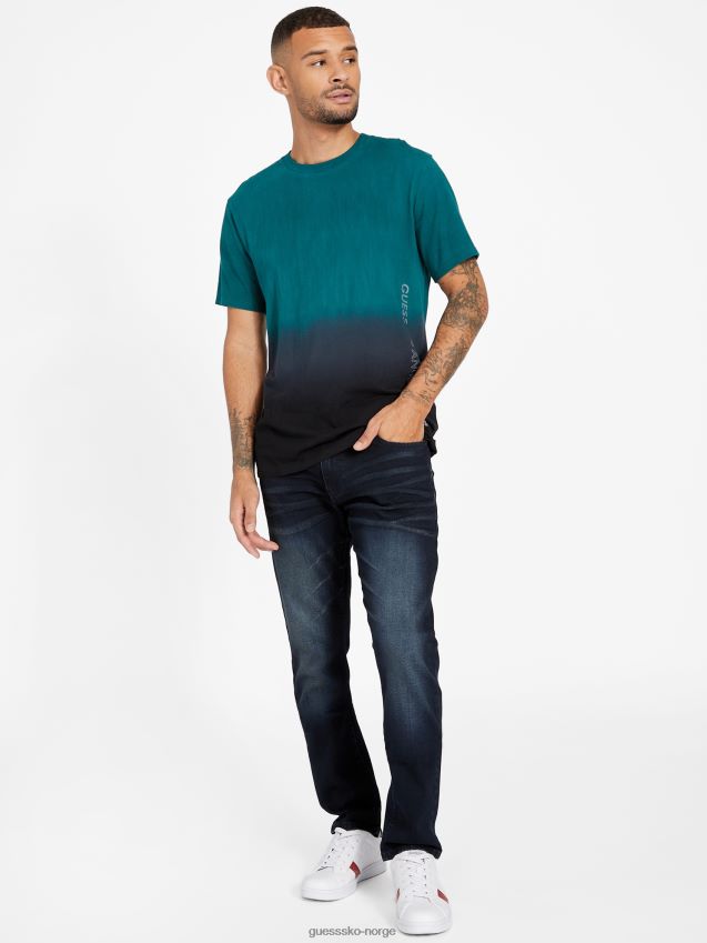 Guess olsen dip-dye tee kongelig blågrønn kongelig blågrønn menn F0LJ808304