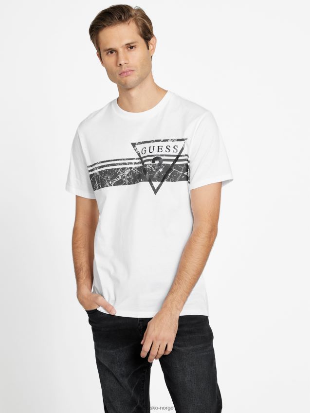 Guess pekah logo med rund hals t-skjorte i ren hvit Ren hvit menn F0LJ808569